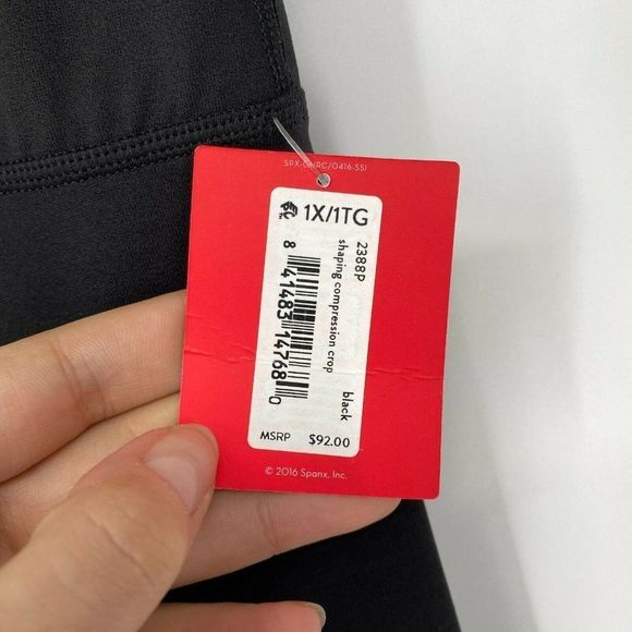 NEW Spanx Shaping Compression Crop Leggings Women's Size 1X High Rise Black - Picture 4 of 12